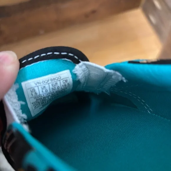 Vans Kids Slip-On Sneakers Phineas and Ferb Teal Size  1.5 - Picture 5 of 5